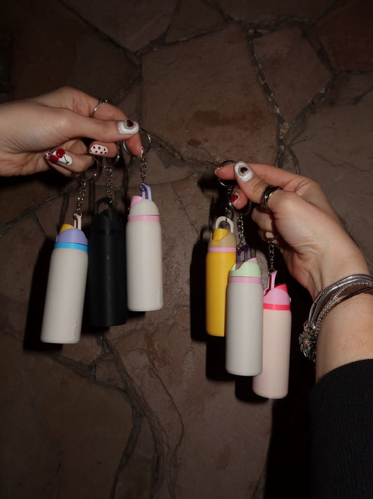 Funda para bálsamo labial en forma de termo